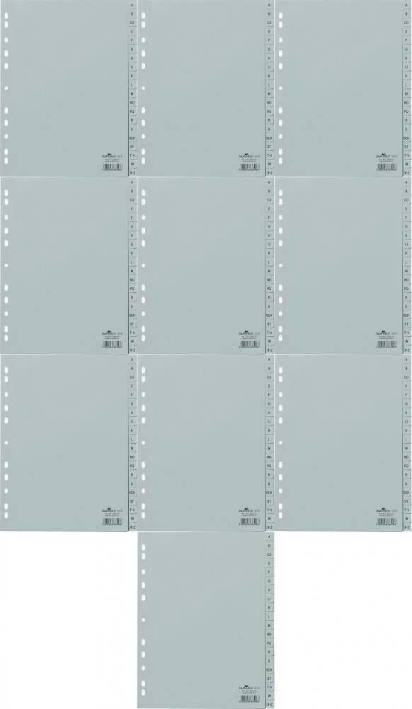Durable A4 pilki A-Z skirtukai dokumentams