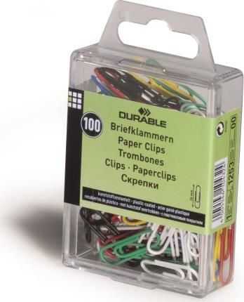 Durable DURABLE Briefklammern 26mm Kunstoff ummantelt 100 Stück