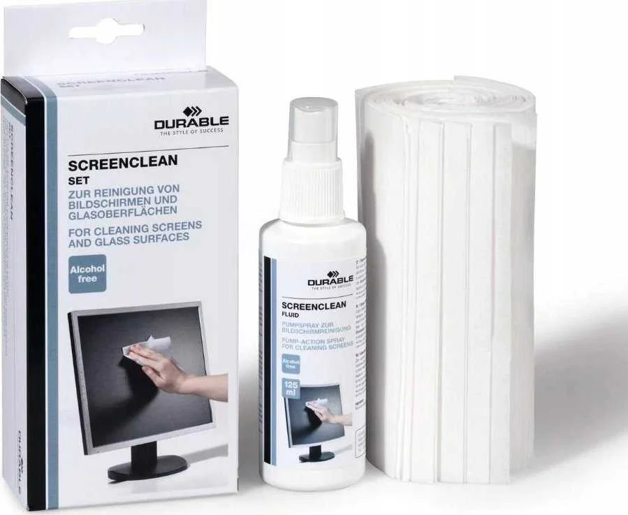 Valiklis ekranams DURABLE Screenclean, 125 ml + servetėlės, 20 vnt.