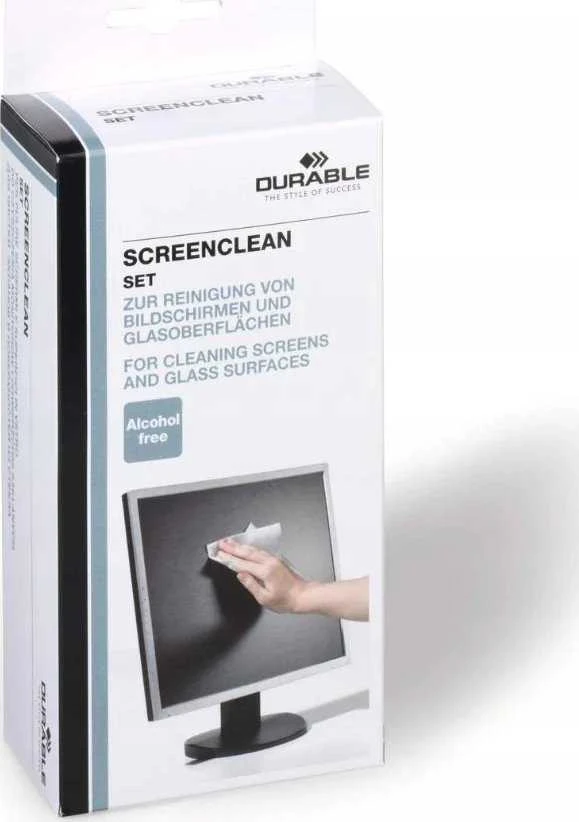 Valiklis ekranams DURABLE Screenclean, 125 ml + servetėlės, 20 vnt.