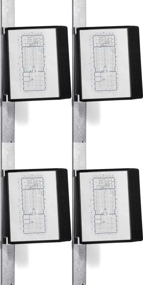 Durable DURABLE SichttafelwandhalterVarioMagnetWall 10 Sichtt. schw