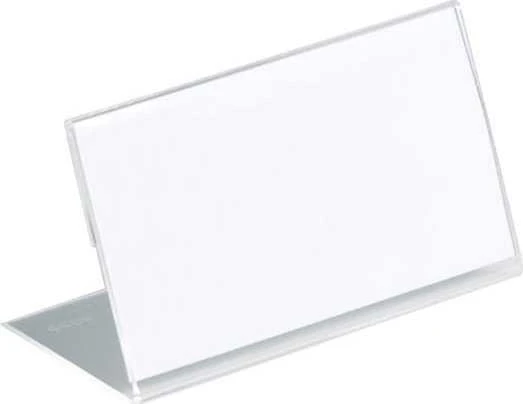 Durable Tablica na stół Akryl 52x100mm permatomas 10 vnt.