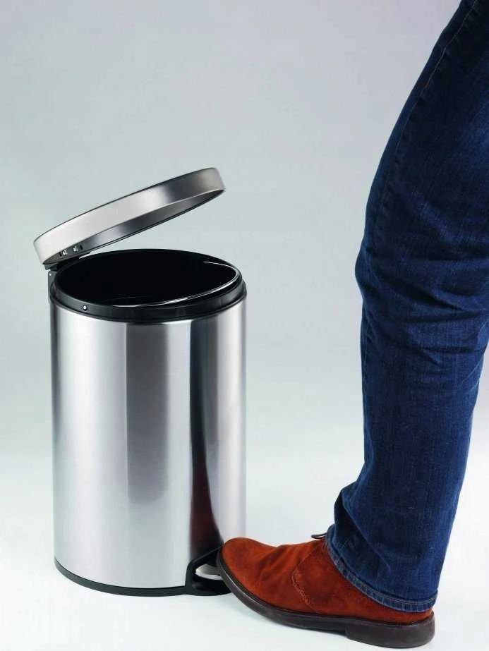 Durable DURABLE kosmetikos šiukšliadėžė su pedalu, nerūdijančio plieno, apvali, 5 vnt.