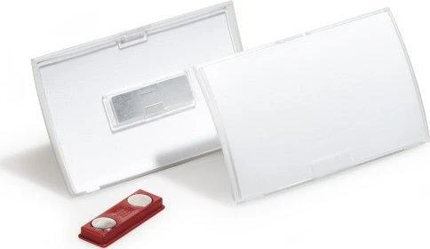 Laikiklis Patvarus DURABLE vardo etiketė Click Sulankstoma su magnetukais 40x75mm 10 vnt