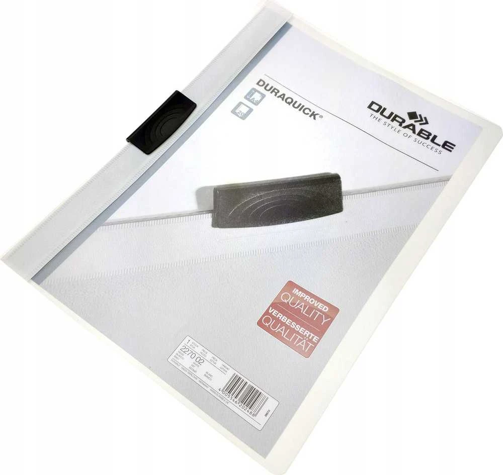 Durable Folder su klipsem Duraquick 1-20 kartek balta