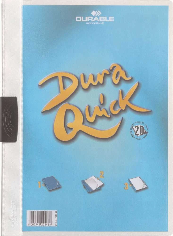 Durable Folder su klipsem Duraquick 1-20 kartek balta