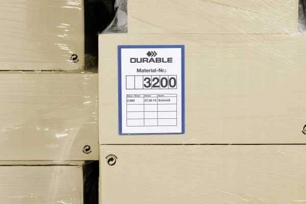 Durable Patvarūs lipnūs laikymo įdėklai A4 179707 mėlyna 50 vnt.