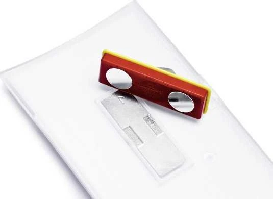 Laikiklis Patvarus DURABLE vardo etiketė Click Sulankstoma su magnetukais 40x75mm 10 vnt