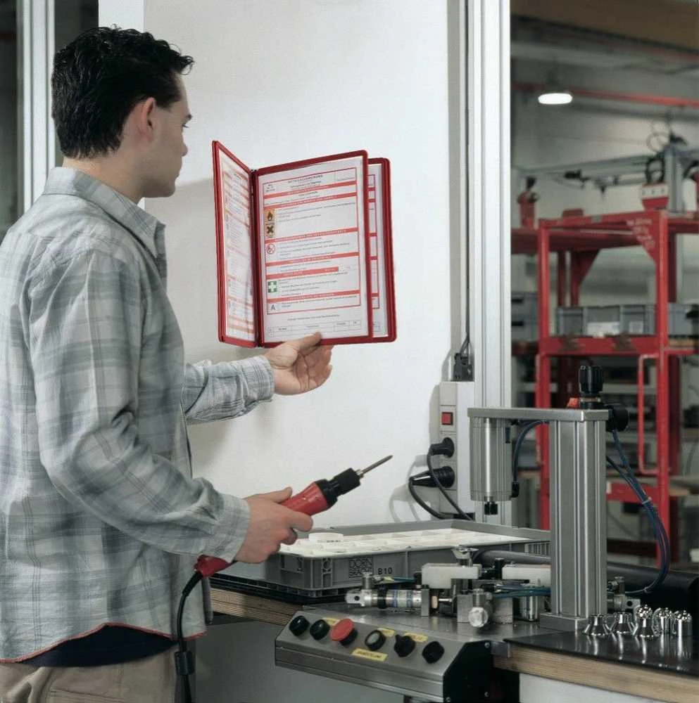 Laikiklis Durable Rinkinys 5 paneli informacyjnych na ścianę Vario Durable tamsiai mėlyna