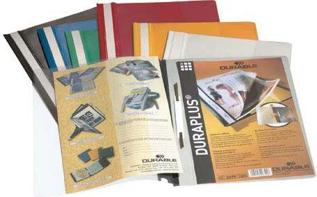 Aplankas dokumentams su įsegėle ir kišene DURABLE DURAPLUS