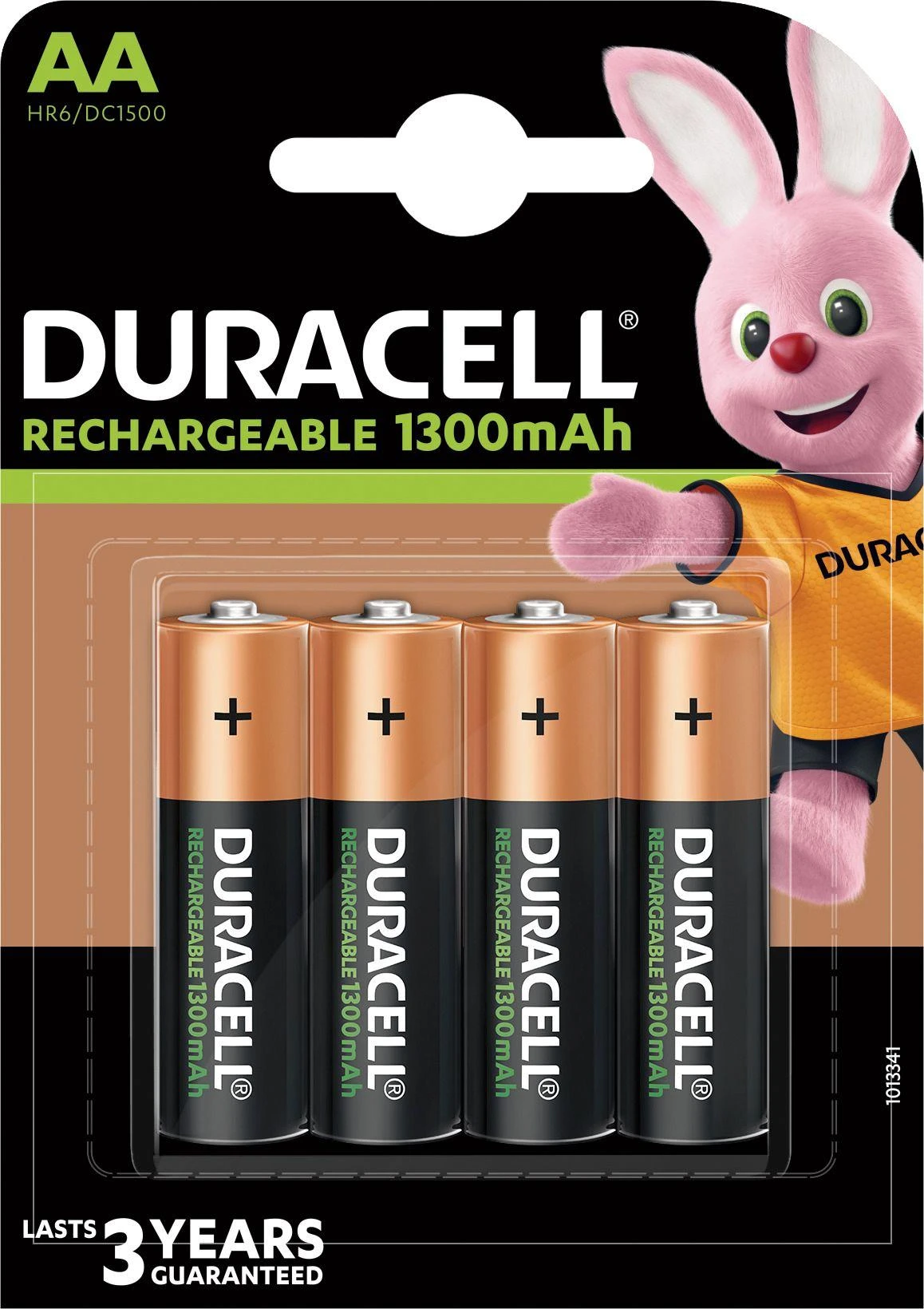 Duracell Rechargeable 1300mAh AA baterijos pakuotėje