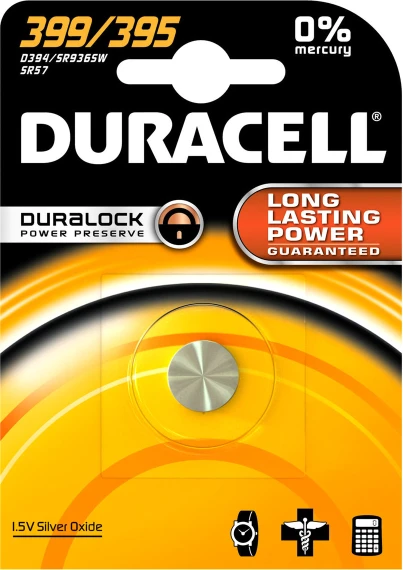 Duracell 399/395 Vienkartinė baterija SR57 Sidabro oksidas (S)