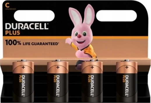 Duracell Bateria Plus-C (MN1400/LR14) kūdikiams, 4 vnt.