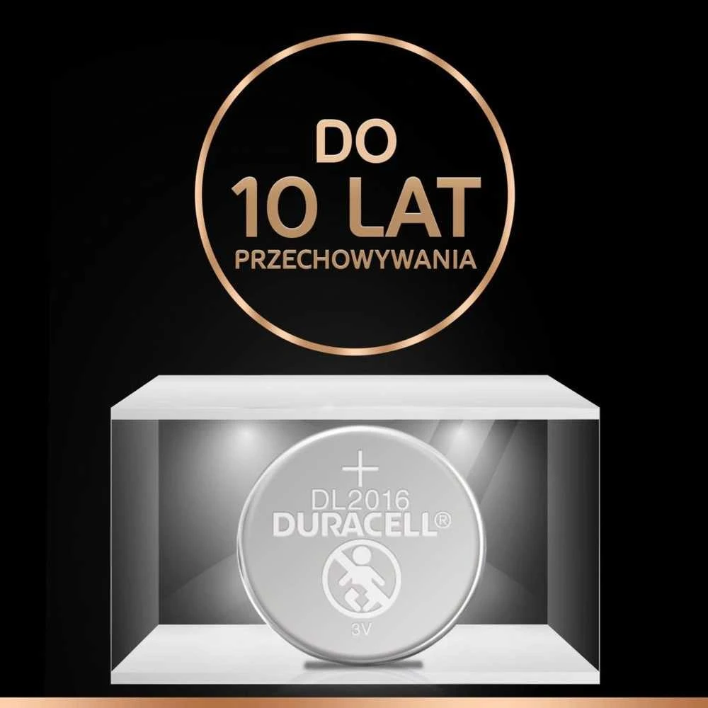 "Duracell" ličio mygtukinė baterija 3V 2016 DL/CR2016 2 vienetai