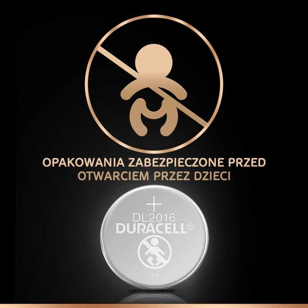 "Duracell" ličio mygtukinė baterija 3V 2016 DL/CR2016 2 vienetai