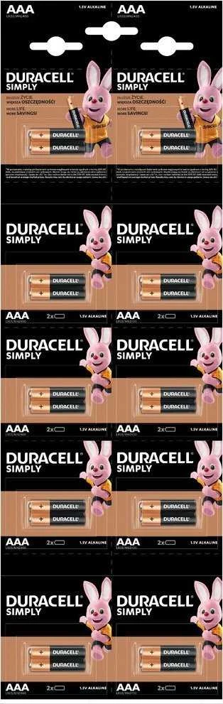 Duracell AAA baterijų rinkinys 20 vnt.