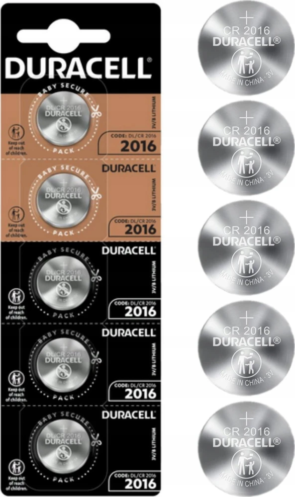 Duracell Duracell Batterie Knopfzelle CR2016 3.0V Lithium 5St.