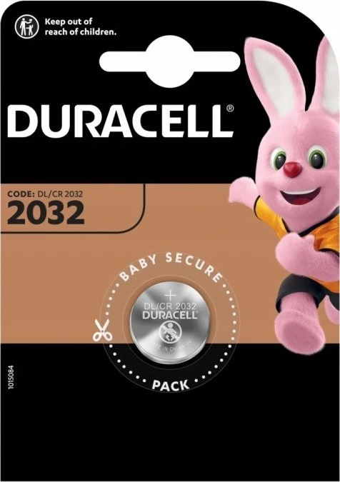 Bateria litowa, CR2032, CR2032, Duracell, lizdinė plokštelė, 5 pakuotės, 42444