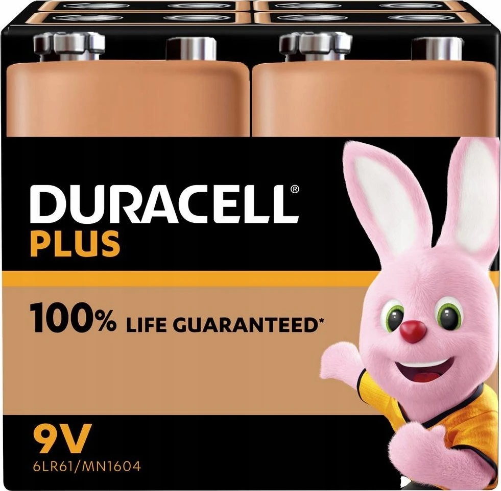 Duracell 9V baterijų pakuotė su kiškiu