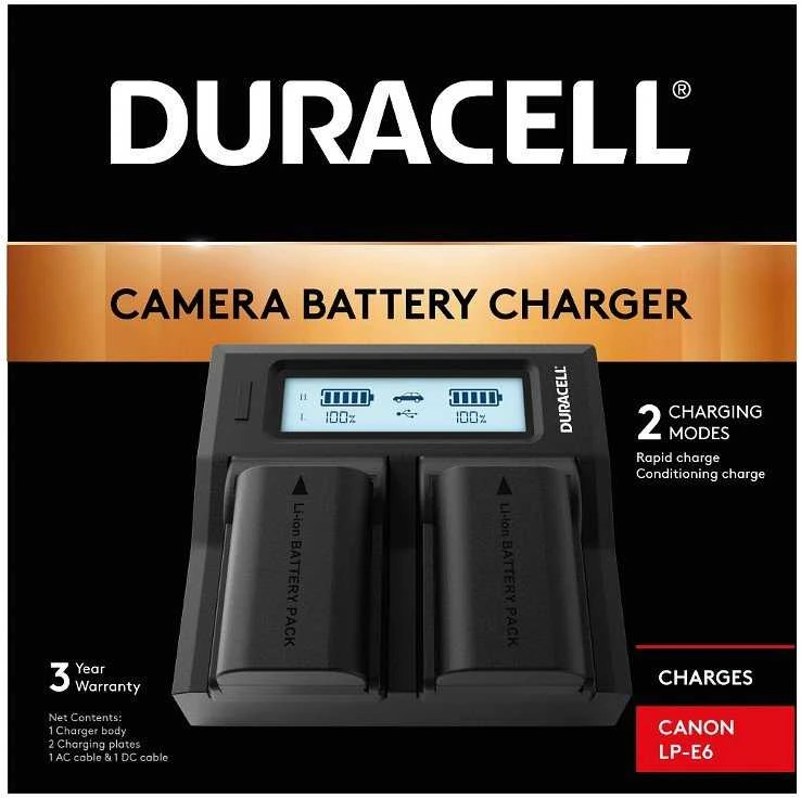Duracell Duracell Dual Charger DR9943 / LP-E6 fotoaparato įkrovikliui
