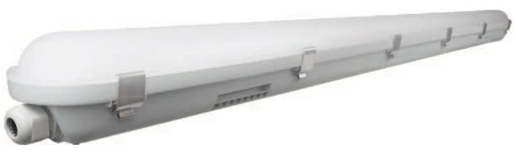 Lubinis šviestuvas Duralamp 33W LED linijinis šviestuvas DAMP PROOF ECO 3TH, pilkas, 6500K, 120°, 1205mm, IP65