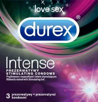 Durex Intense Stimuliuojamieji prezervatyvai (3 vnt.)