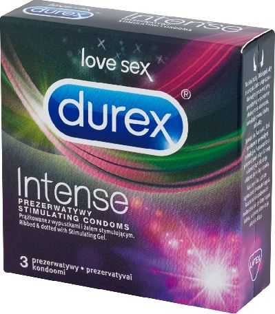 Durex Intense Stimuliuojamieji prezervatyvai (3 vnt.)