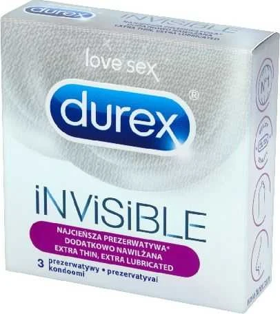 Durex nematomi A3 prezervatyvai papildomai sudrėkinti