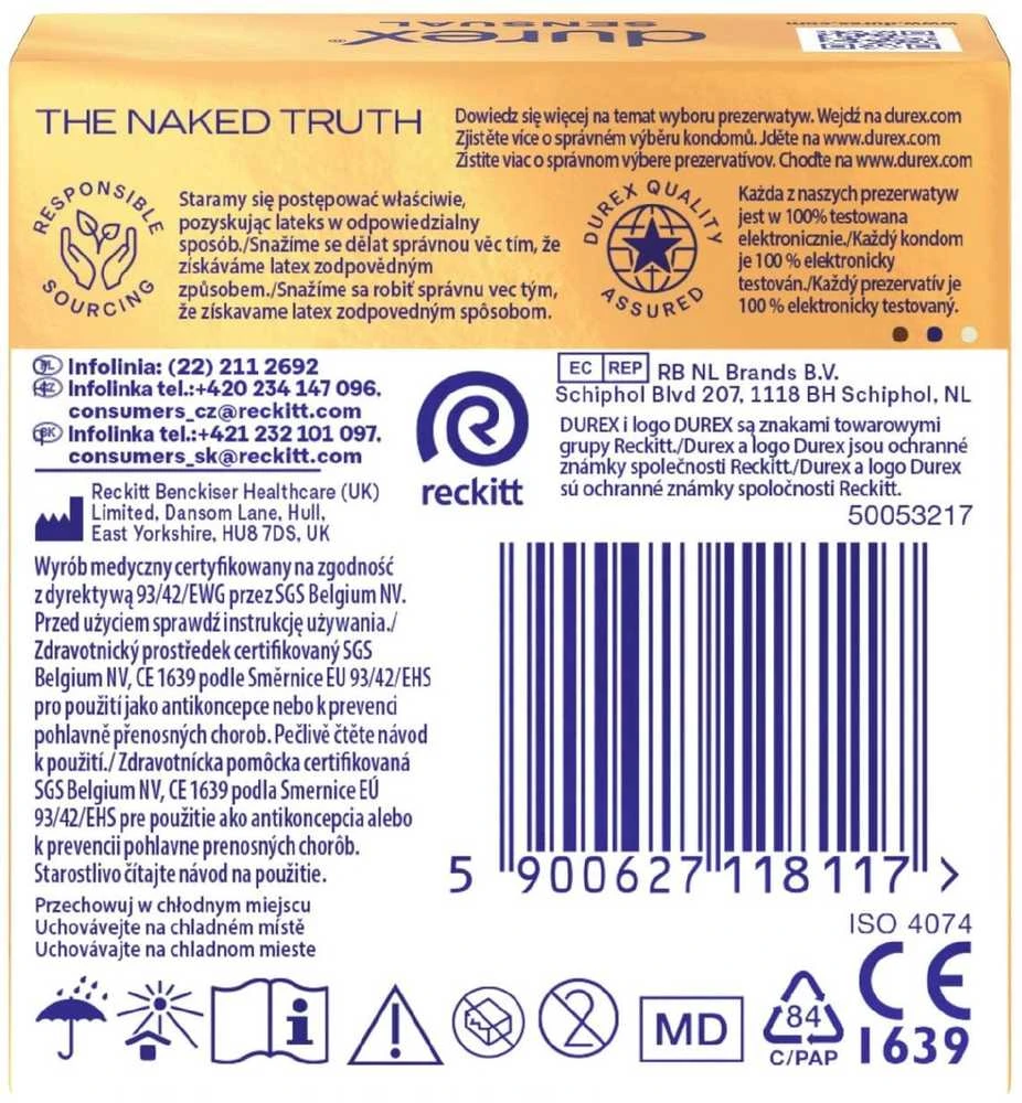 Durex Jausmingi itin ploni latekso prezervatyvai 3 vnt