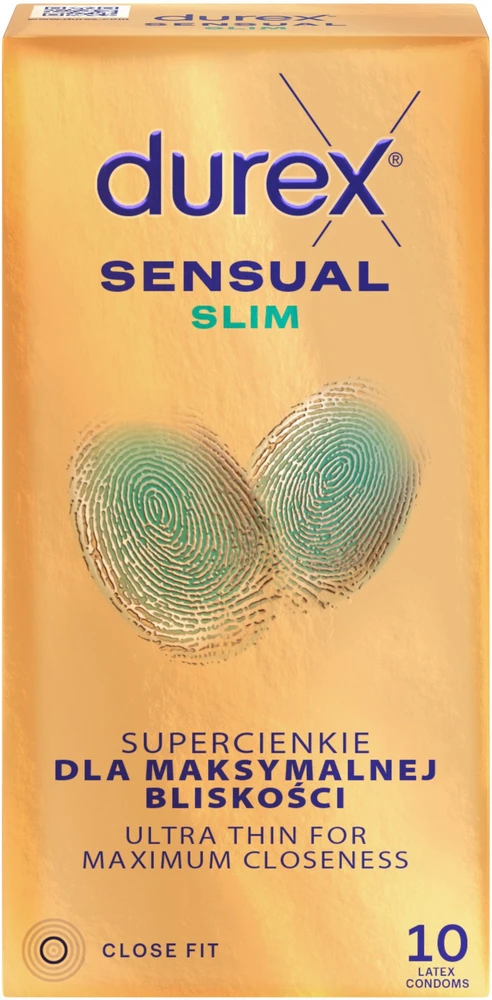 Durex Sensual Slim latekso prezervatyvai 10 vnt