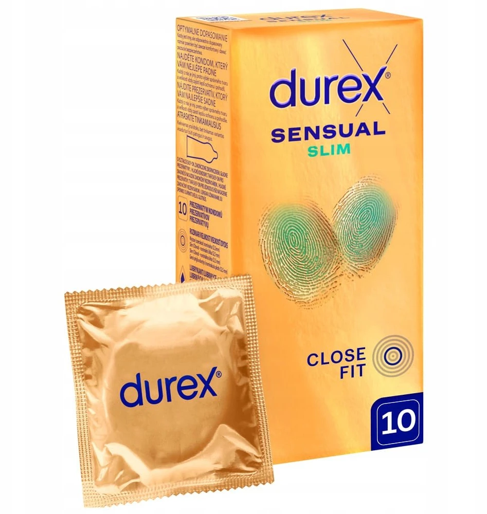 Durex Sensual Slim latekso prezervatyvai 10 vnt