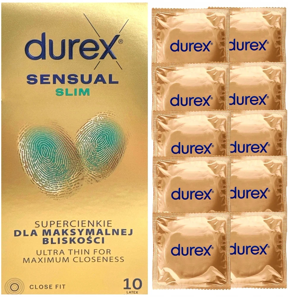Durex Sensual Slim latekso prezervatyvai 10 vnt