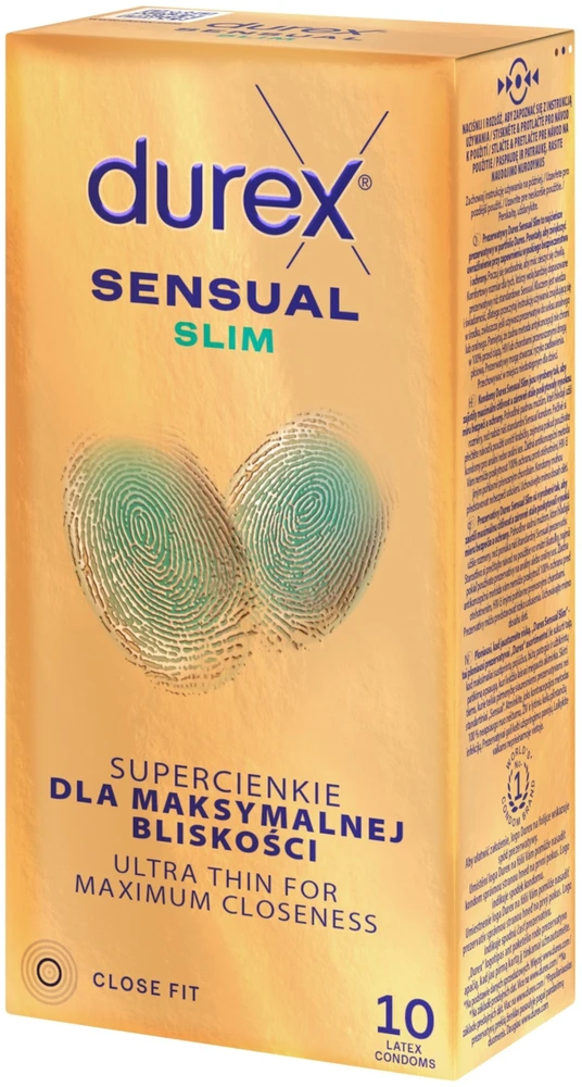 Durex Sensual Slim latekso prezervatyvai 10 vnt