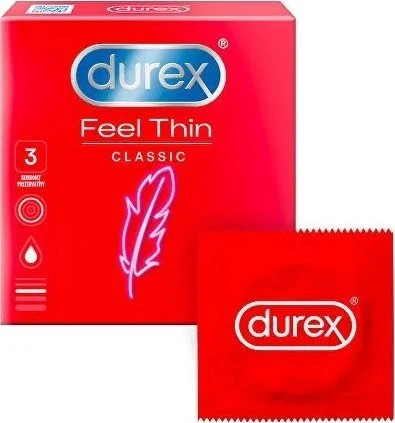 DUREX_Feel Thin Classic latekso prezervatyvai 3 vnt..
