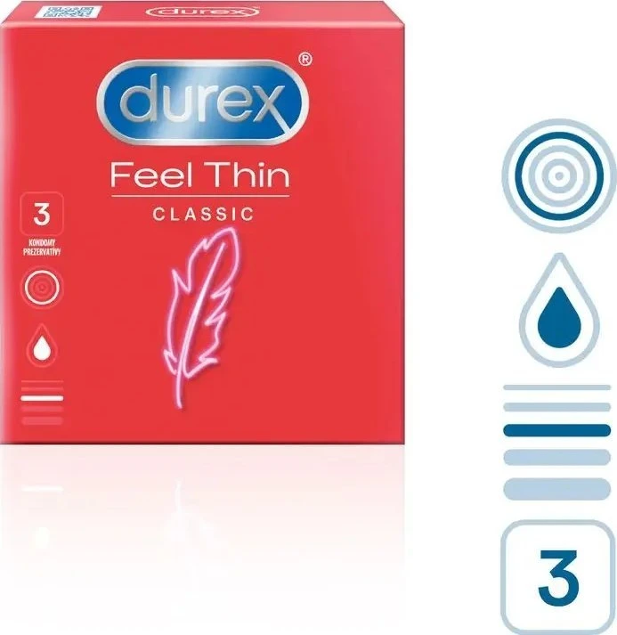 DUREX_Feel Thin Classic latekso prezervatyvai 3 vnt..