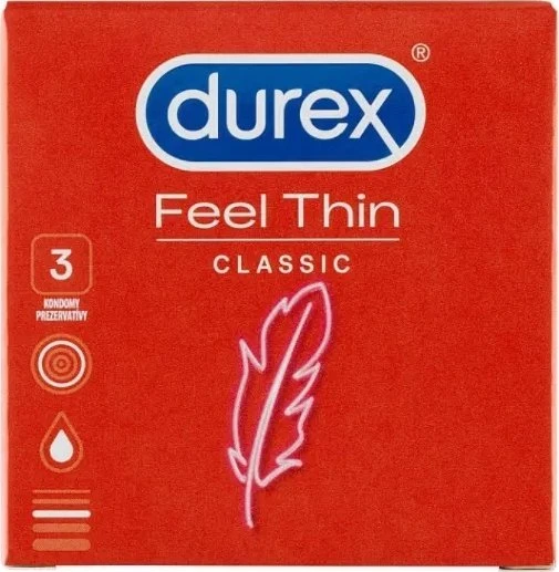 DUREX_Feel Thin Classic latekso prezervatyvai 3 vnt..