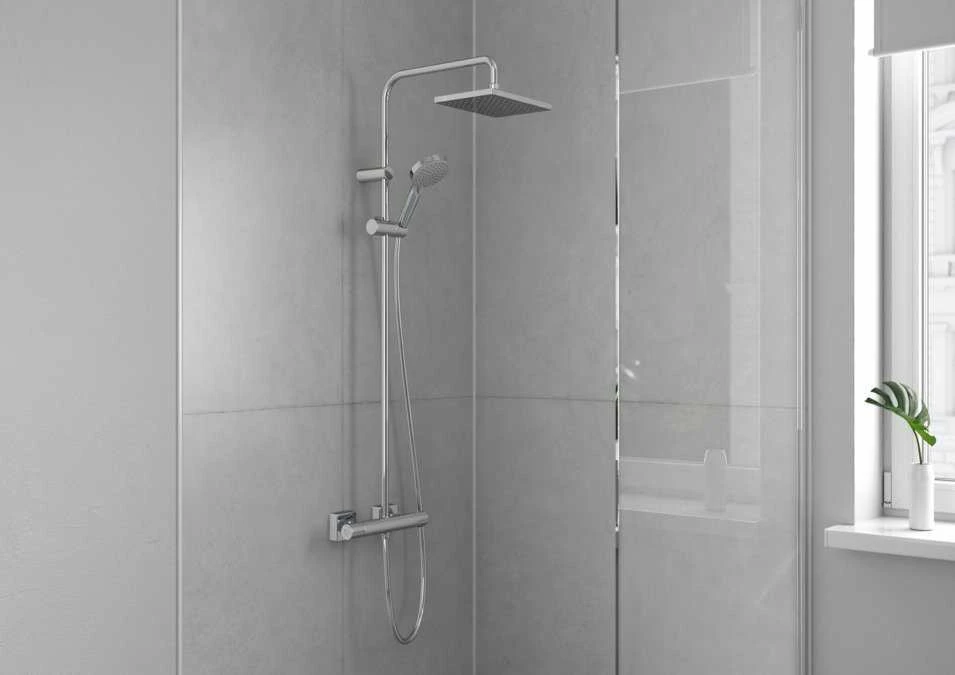 Termostatinė dušo sistema Hansgrohe Vernis Shape 230 1 Jet 26286670, juoda matinė