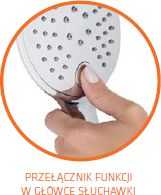 Dušo ausinė Invena Mykonos Exe 3-funkcinis chromas (AS-10-001)