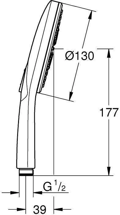 Grohe Rainshower SmartActive 130 3sr. dušo galvutė, brushed warm sunset