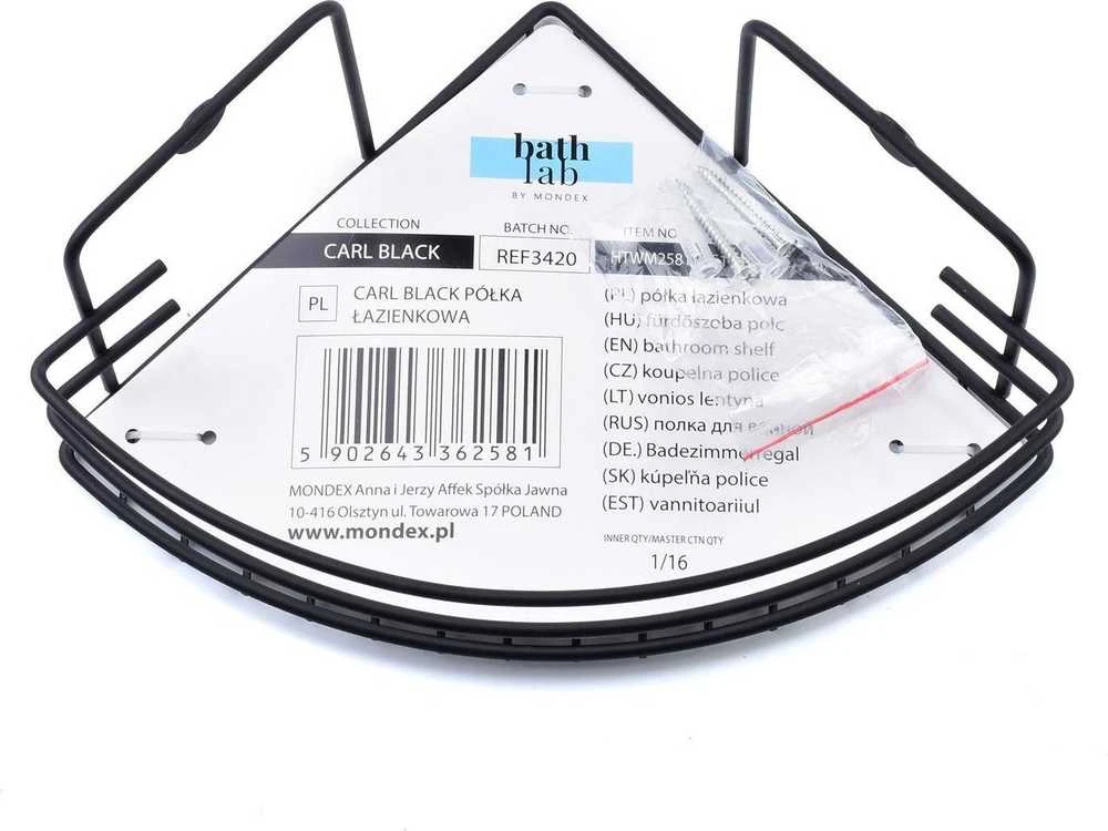 Bathlab By Mondex Dušo krepšys Bathlab MAIŠELIS BLAKAS 1 lygio vonios lentyna