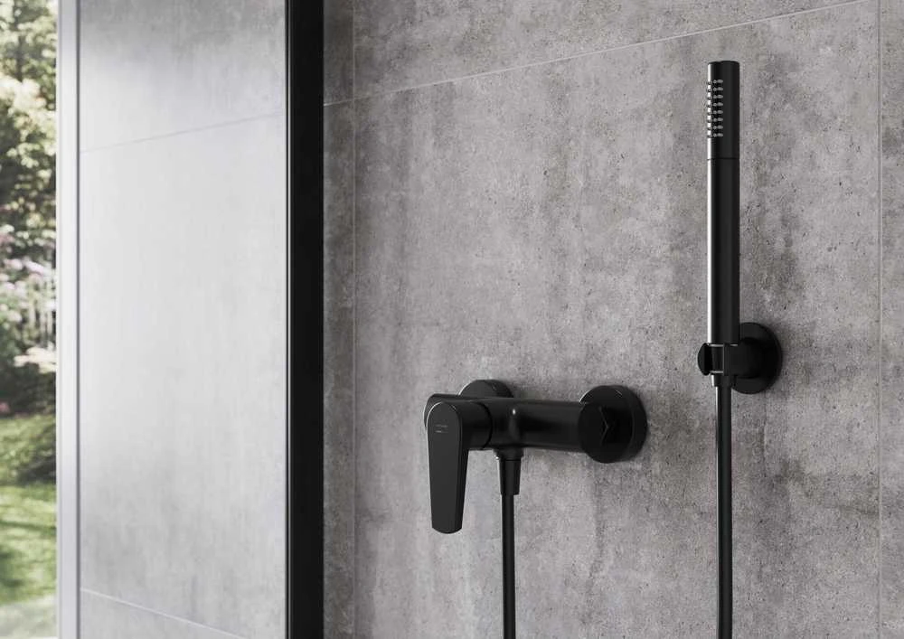 Cersanit MODUO Juodas WALL SHOWER maišytuvas