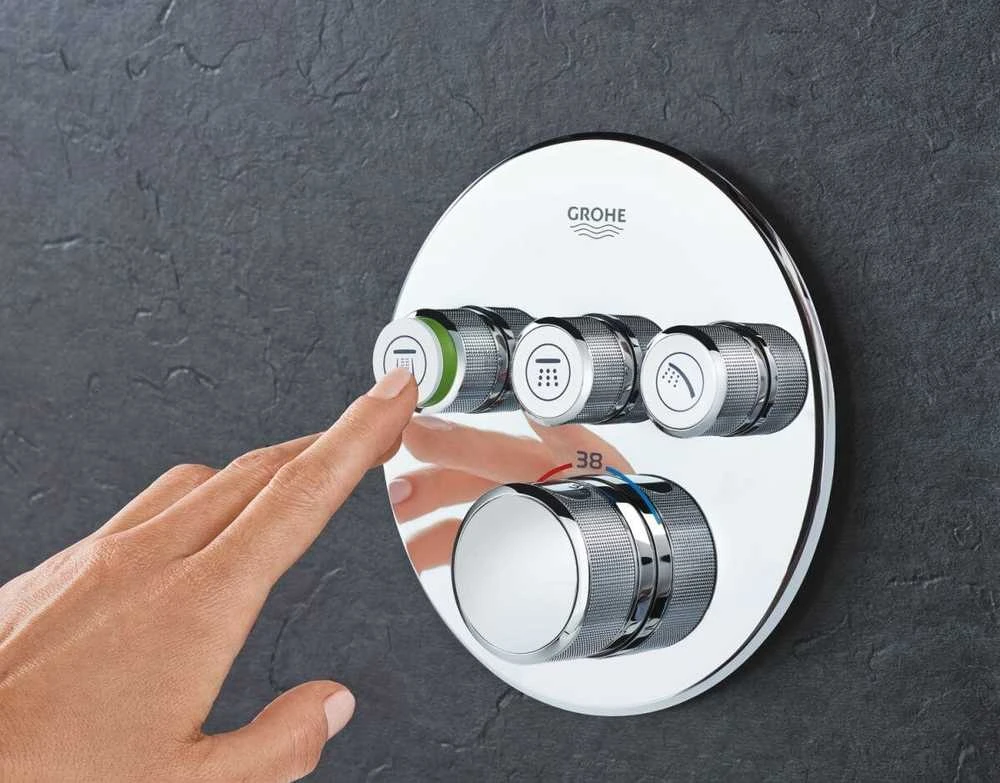 Virštinkinė dalis dušo maišytuvui Grohe, SmartControl apvali, 3 valdikliai