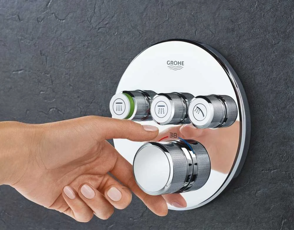 Virštinkinė dalis dušo maišytuvui Grohe, SmartControl apvali, 3 valdikliai