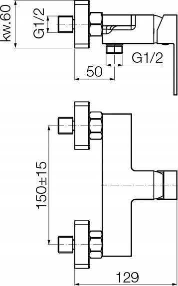 Dušo maišytuvas Valvex 2420380 ARS BAT. NATRYSKOWA CHROM // BV.2420380