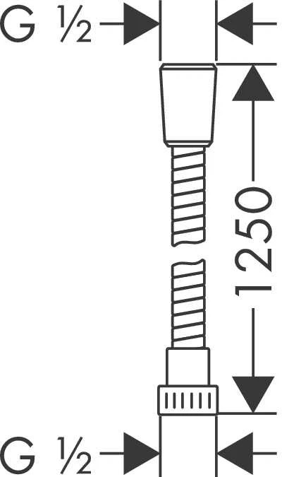 Dušo žarna 1,25 m Hansgrohe Metaflex 28262000