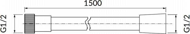 Dušo žarna Omnires sidabrinė 150cm (Sidabrinis-X150)
