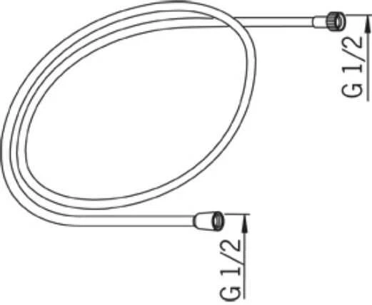 Dušo žarna Oras Sensiva 241020, 200 cm, 1/2''