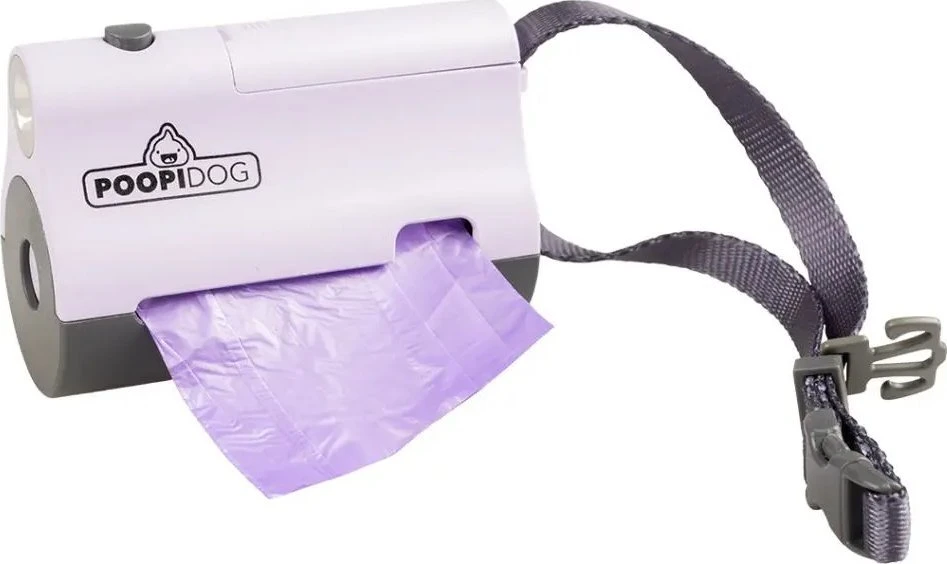 Duvo+ Duvo+ Dyspenser na Worki dla Psa su Latarką Violetinis