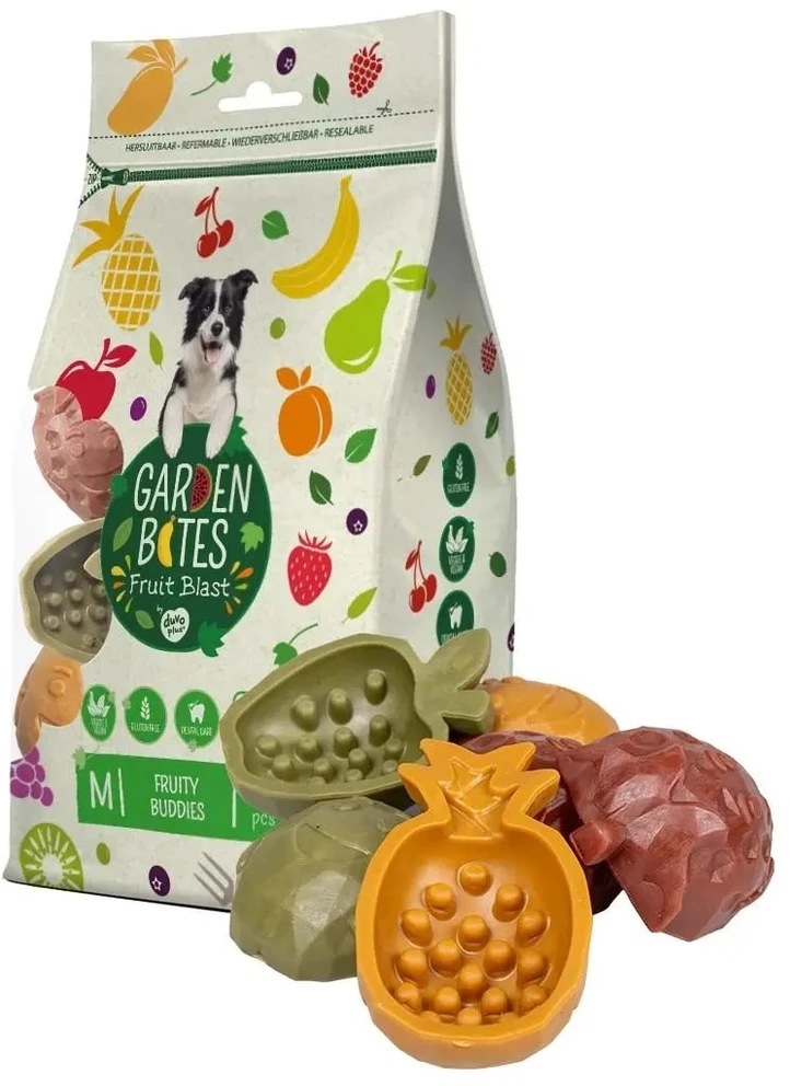 Duvo+ Garden Bites Fruity Buddies "M" 9cm 6 vnt. / 270g 3/36 (16428.)