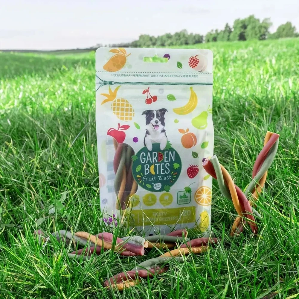 Duvo+ Garden Bites Fruity Dental Twizzlers L 16 cm 26 vnt. 30 g (stendas sudaro 26 vnt. x 3) 78/468 (16443)